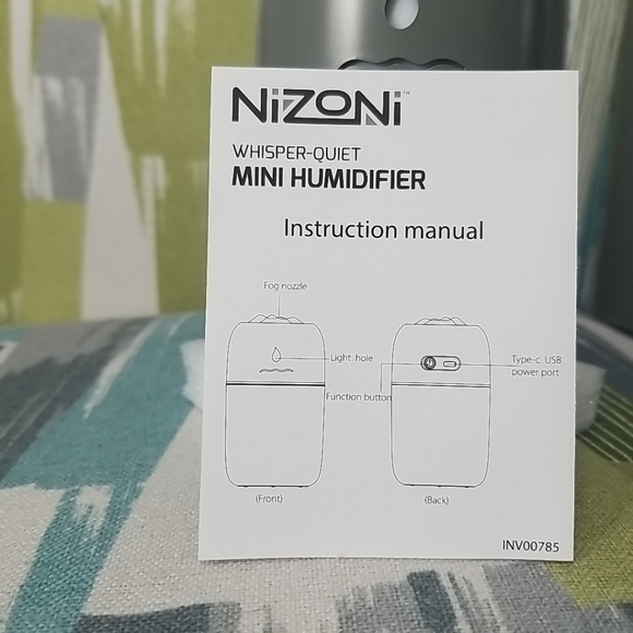 NIZONI Whisper Quiet Mini HUMIDIFIER - 2 Misting Modes - Up to 6 Hours Use - USB - Picture 10 of 11